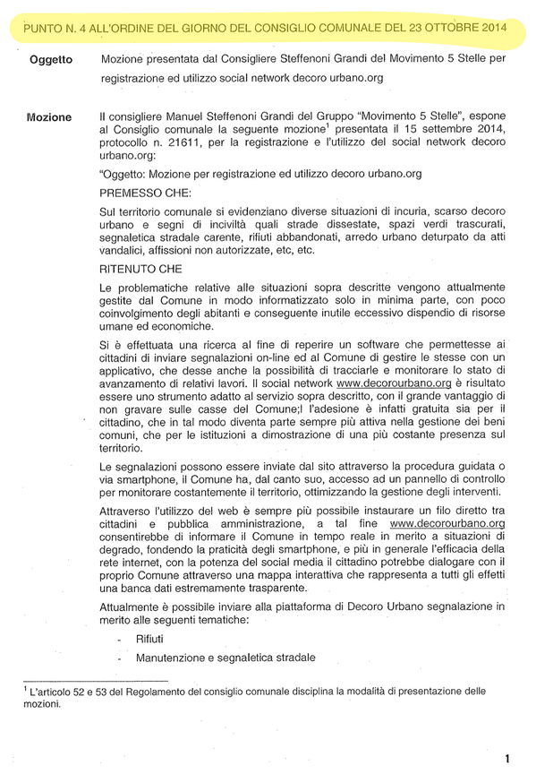 I documenti della mozione sono da pagina 1 (dopo i verbali) http://t.co/nHHTaAqsm3 #opendalmine http://t.co/dxEmqOK2qp